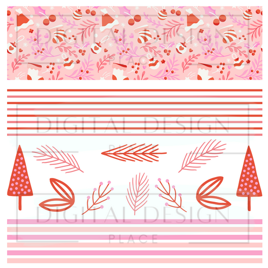 Pink Christmas Design Sheet DS7