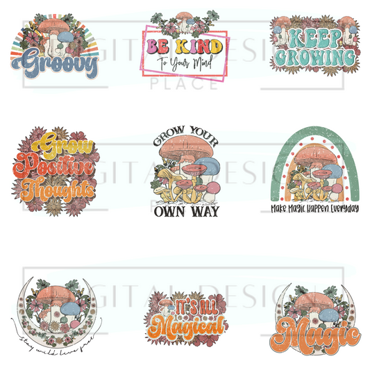 Mushroom Magic Decal Sheet ELEE225