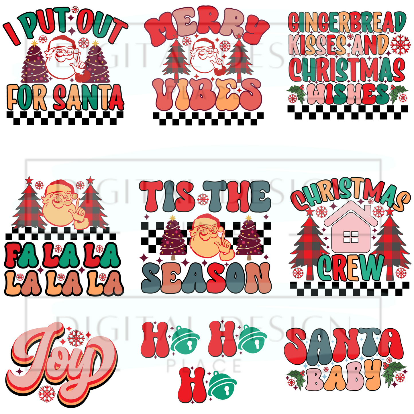 Checkered Retro Christmas ELEE301