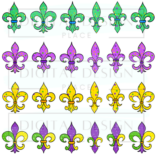 Mardi Gras Fleur De Lis ELEE309