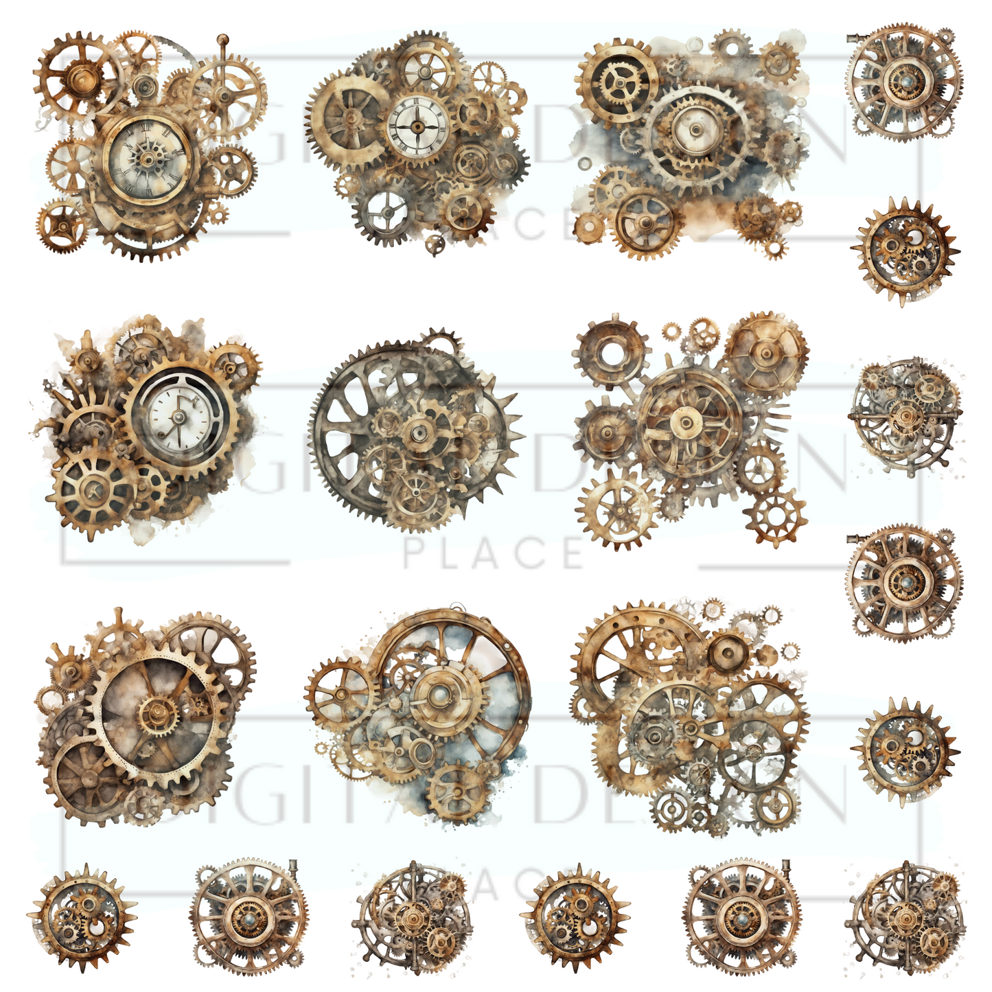 Steampunk Gears ELEE334