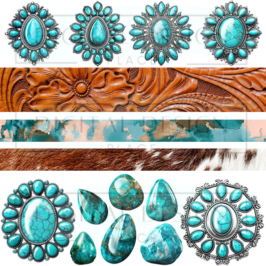 Turquoise Stones ELEE395