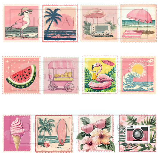 Pink Coastal Stamp Collection ELEE400