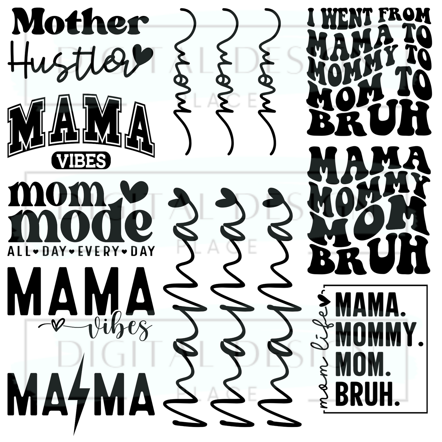 Black Ink Mom ELEE398