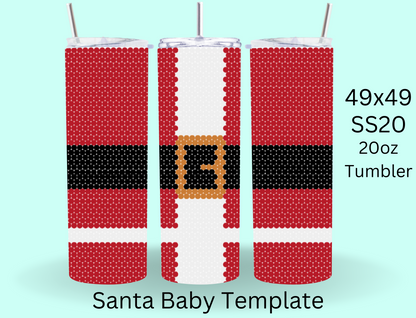 Santa Baby Rhinestone Template RTSTO7