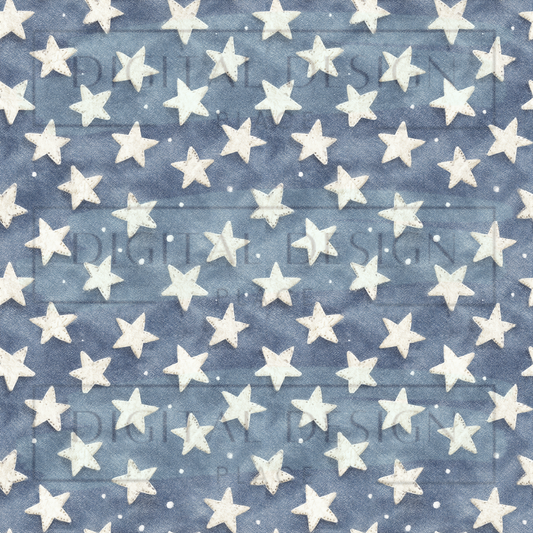 Watercolor Americana Stars VinylV2892