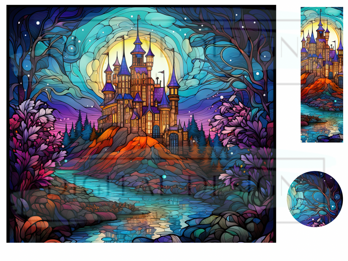 Stained Glass Castle WrB132