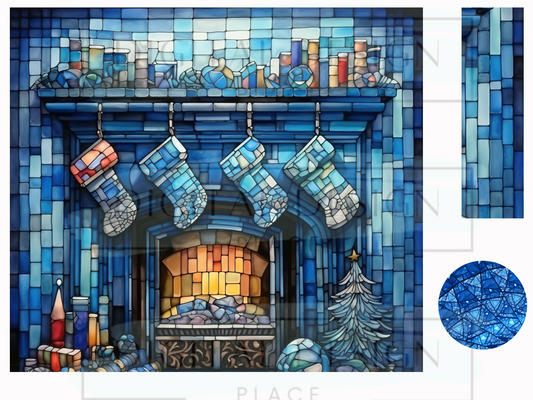 Stained Glass Stockings WrB159