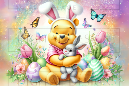 Easter Yellow Bear Kids Wrap KW13