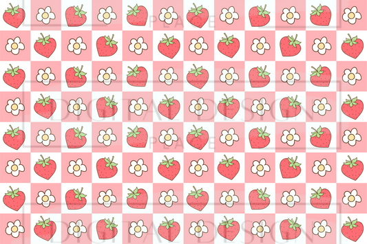 Strawberry Plaid Kids Wrap KW36