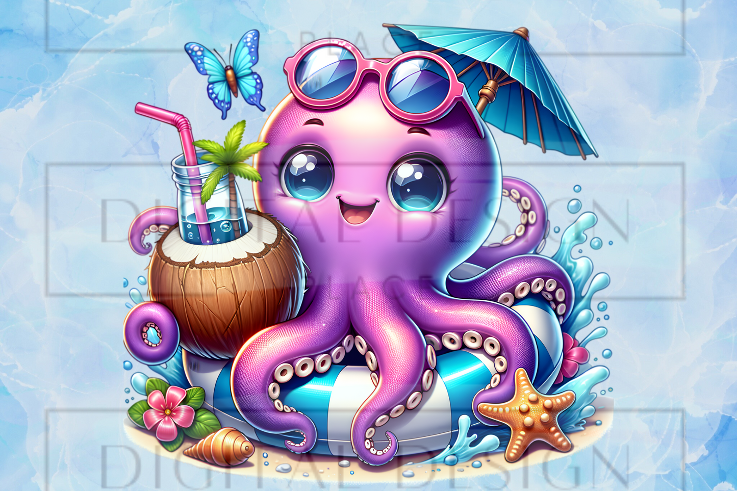 Summer Octopus Kids Wrap KW41