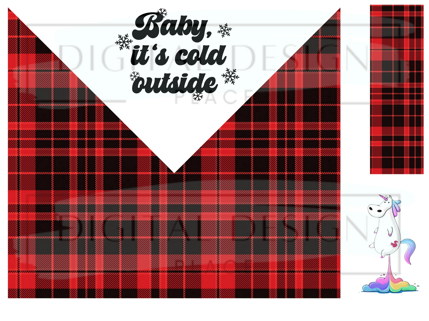 It's Cold Plaid V Split TSTLO12