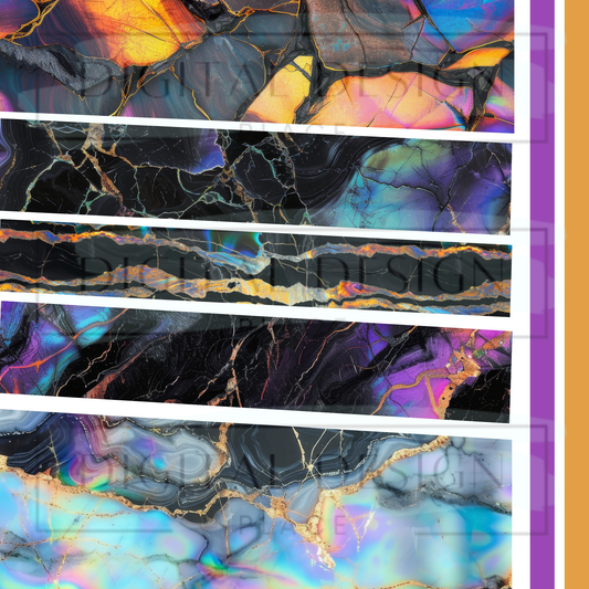 Black Holo Marble Mixed Media MM34