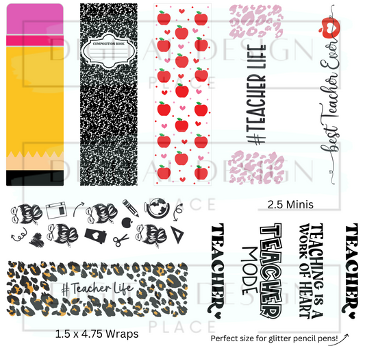 Teacher Pen Wrap Sheet PenP73