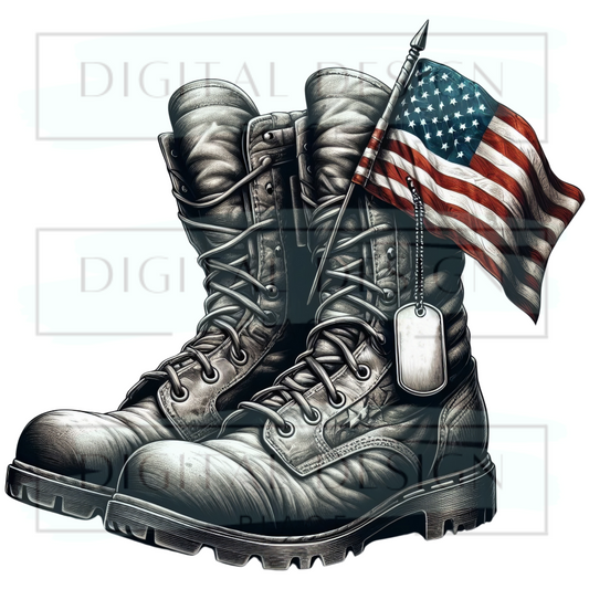 Combat Boots Black Ink PJP110