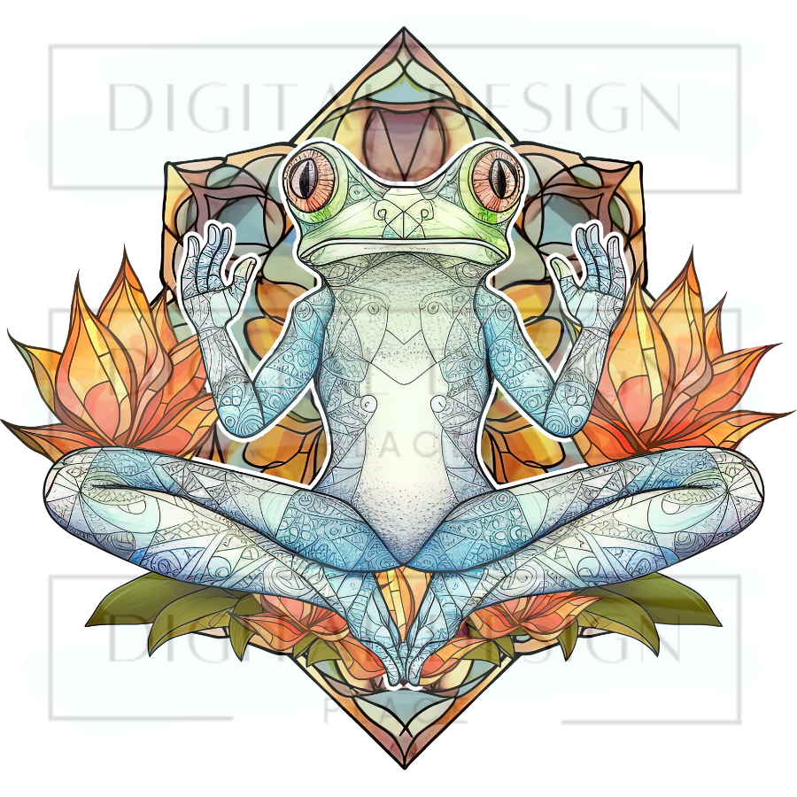 Stained Glass Frog PJP39