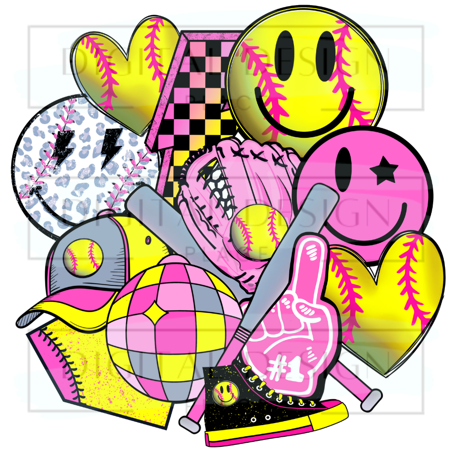 Softball Vibes Collage SPOS51