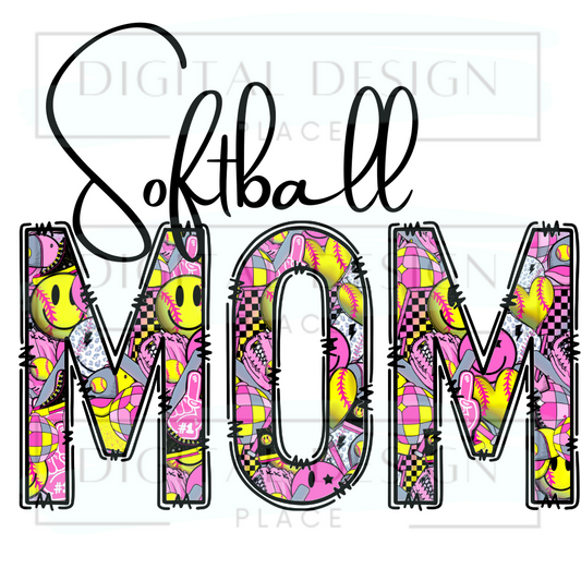 Softball Vibes Mom SPOS52