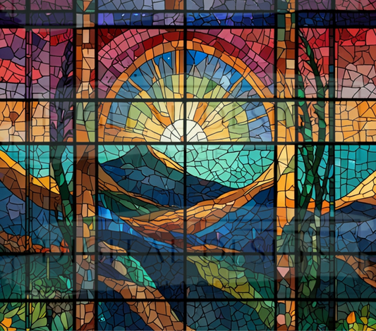 Stained Glass Mountain Views TWYT192