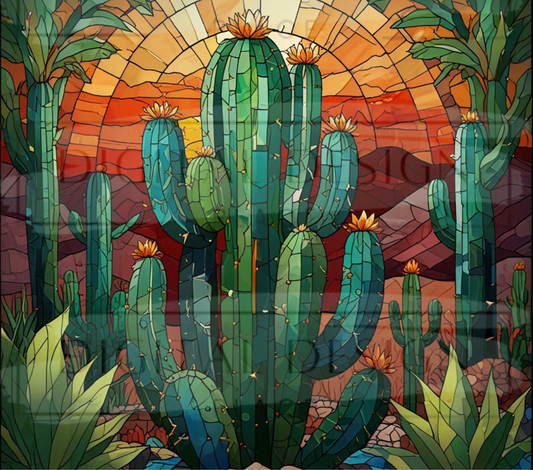 Stained Glass Cactus TWYT197