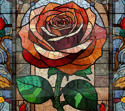 Stained Glass Rose TWYT198