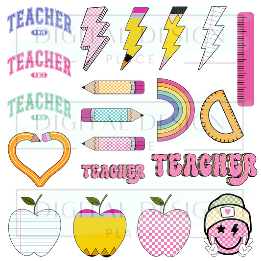 Retro Teacher Vibes ELEE357