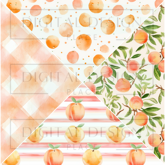 Just Peachy V Split Prints VinylV1326