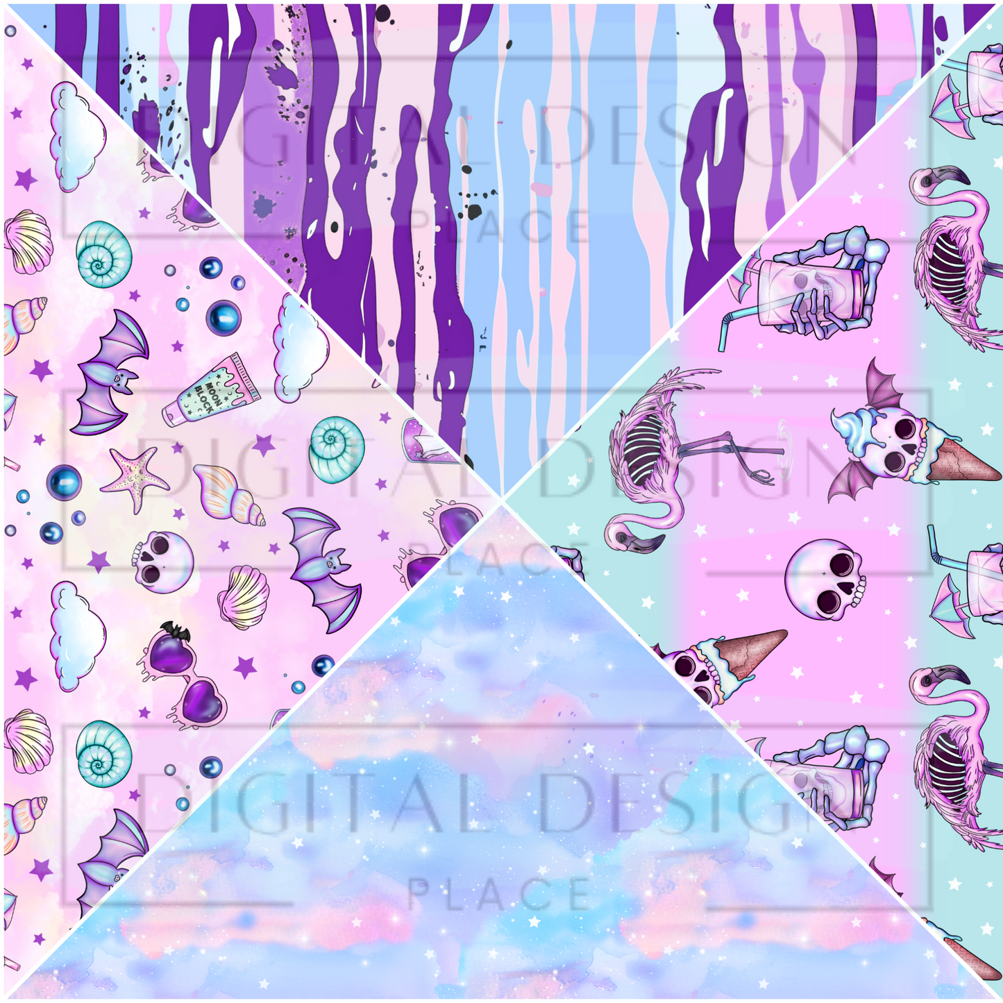 Beach Goth V Split Prints VinylV1334