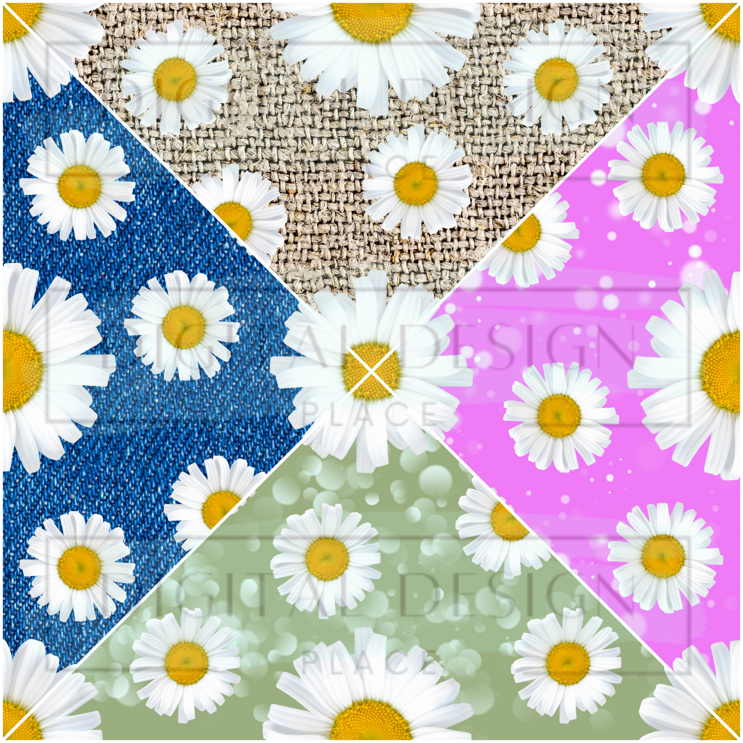 Daisies V Split Prints VinylV1335