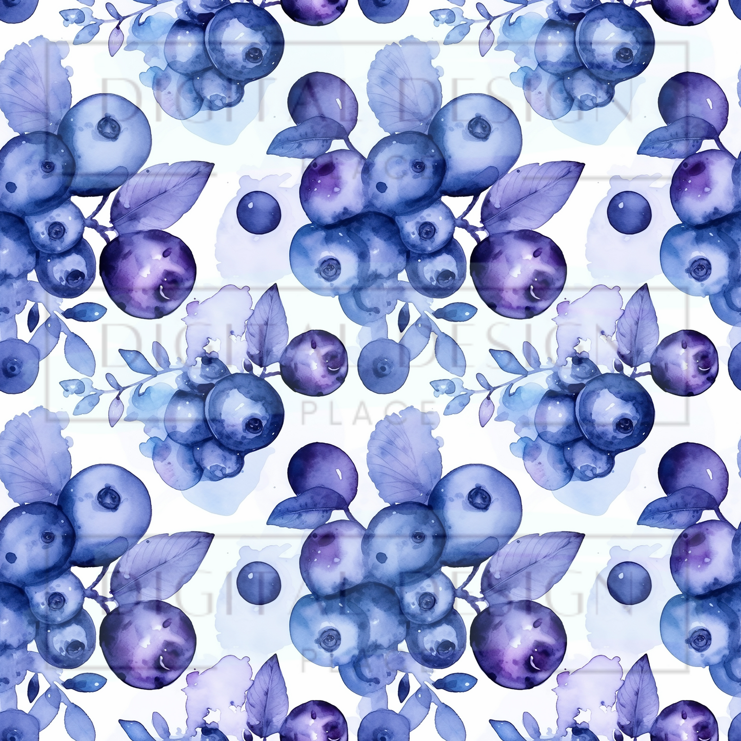 Blueberry Bushels VinylV1337