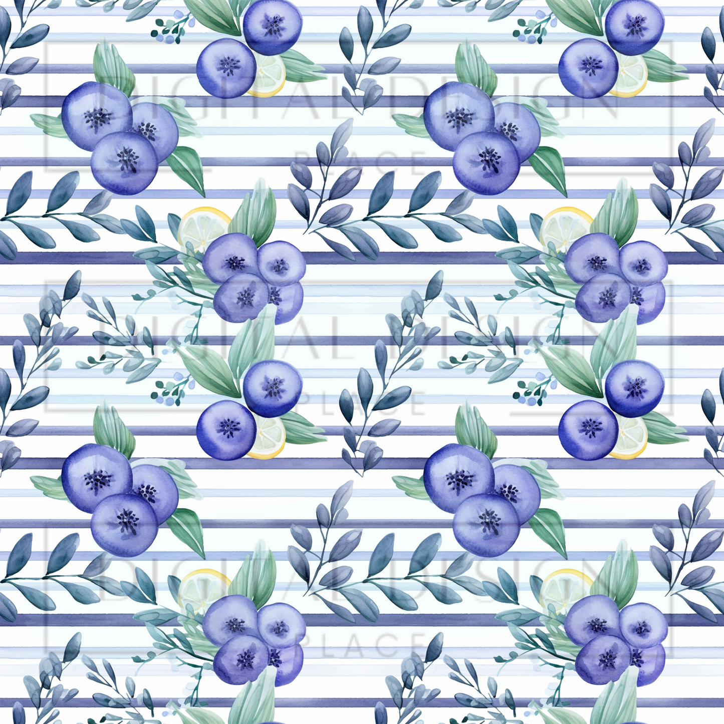 Blueberry Stripes VinylV1338