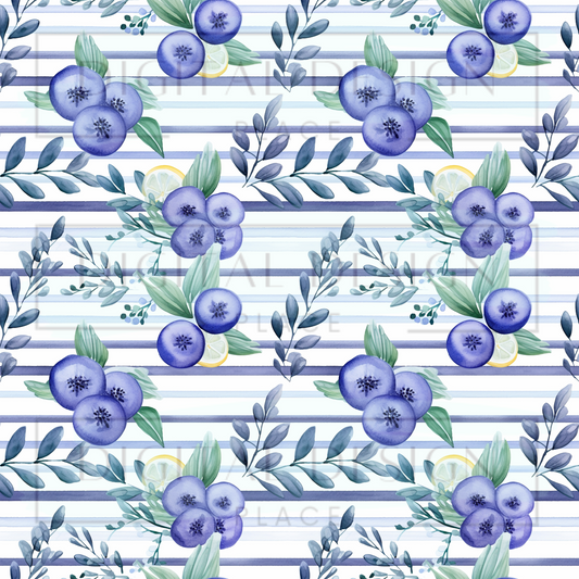 Blueberry Stripes VinylV1338