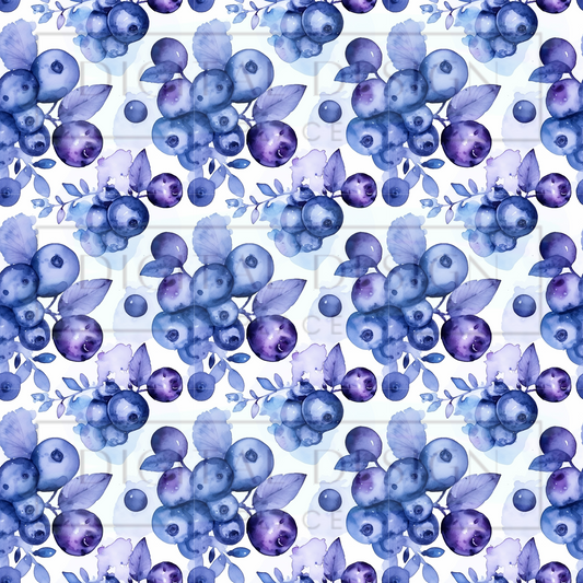 Full Print Blueberries VinylV1344