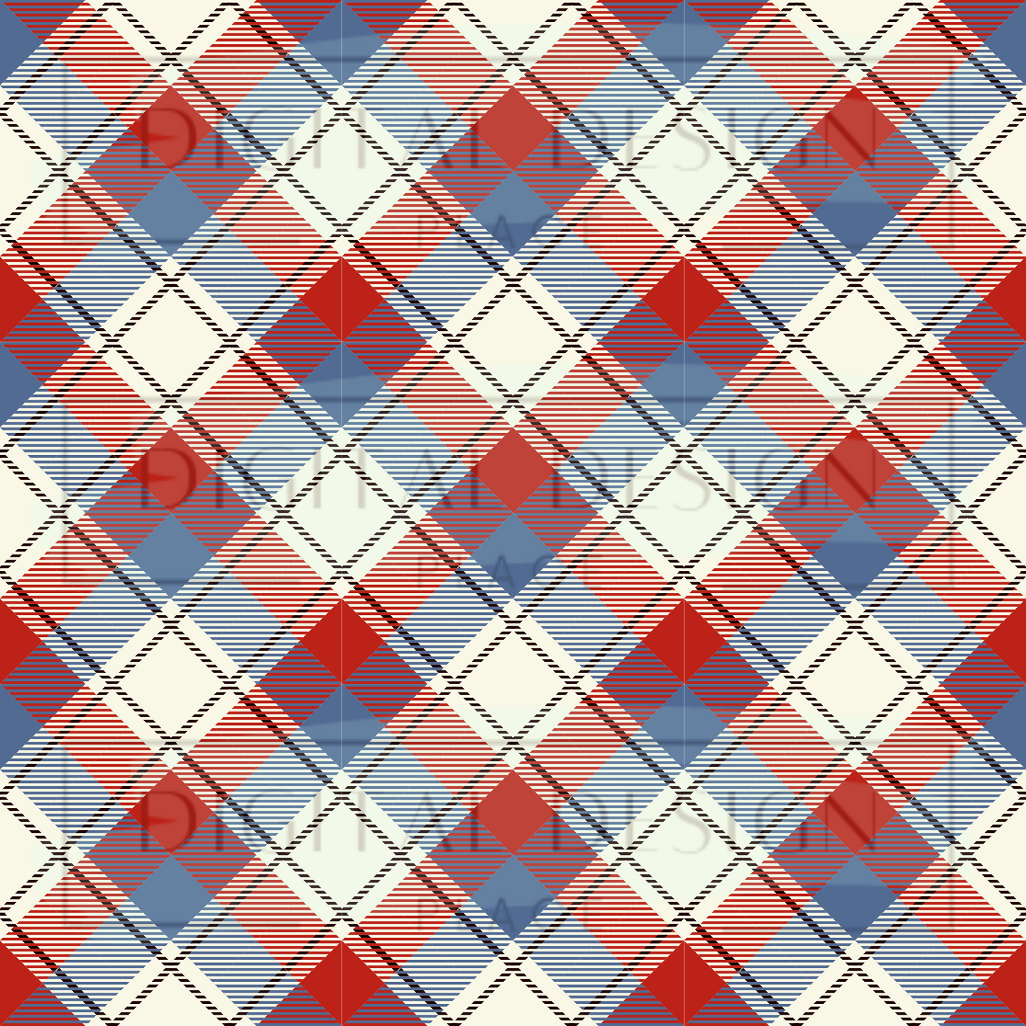 Patriotic Plaid VinylV1423