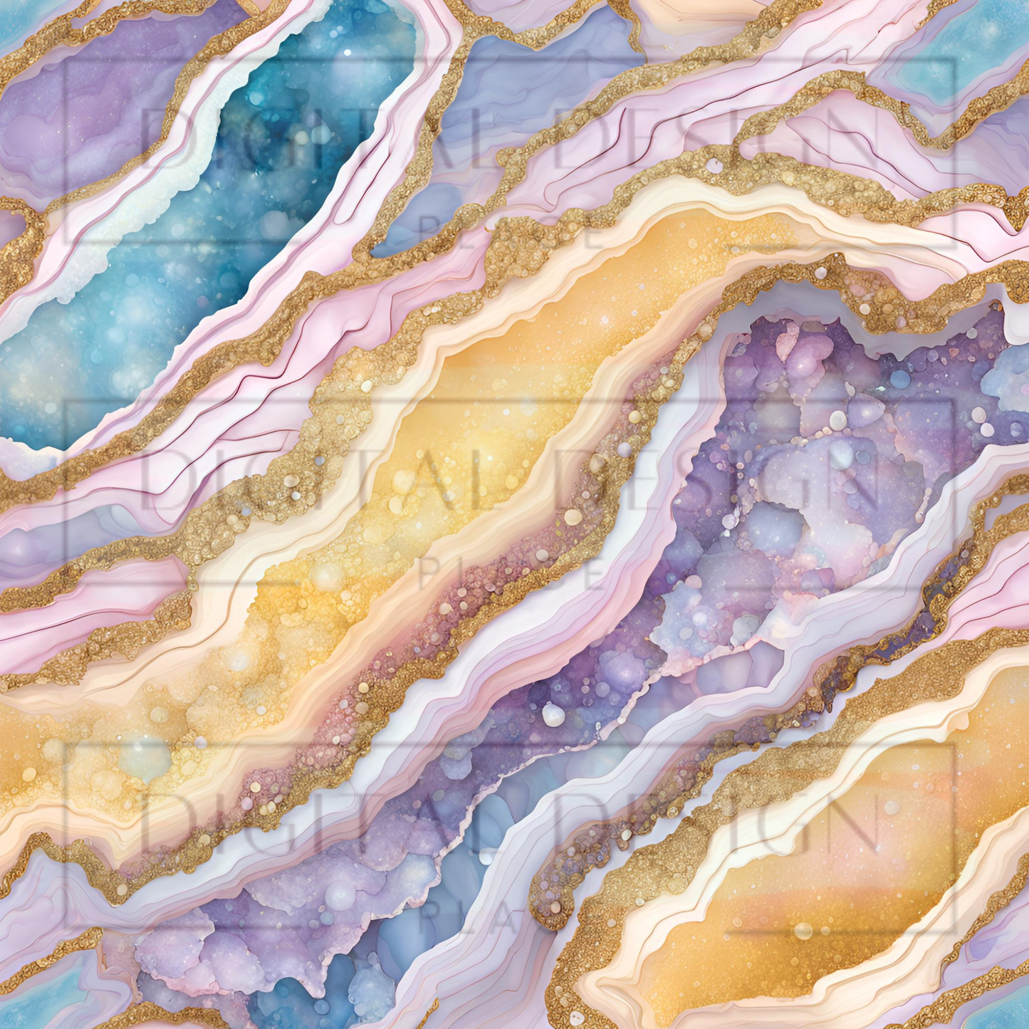 Pastel Drusy Geode VinylV1431