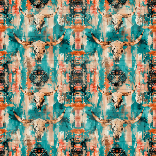 Teal Aztec VinylV1438