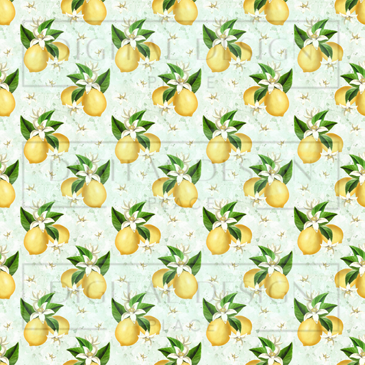 Watercolor Lemon Blossoms VinylV1477