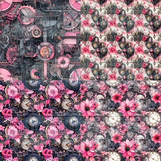 Steampunk Square Prints VinylV1524