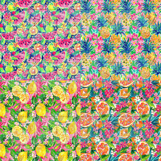 Preppy Fruits Square Prints VinylV1528