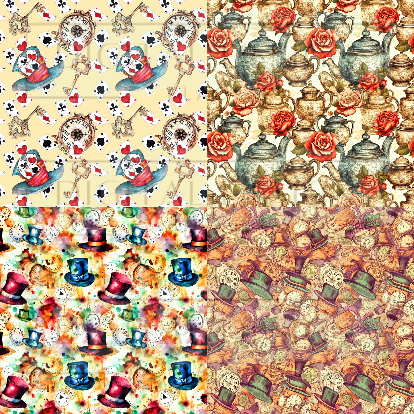 Wonderland Square Prints VinylV1531