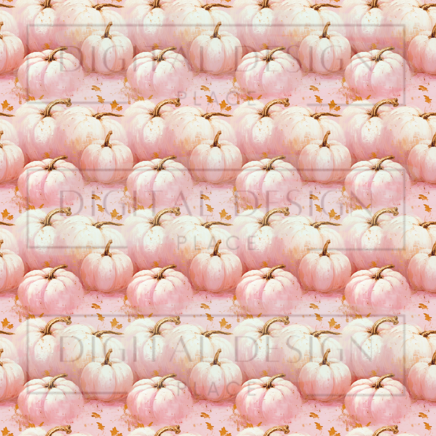 Pink and Gold Pumpkins VinylV1606