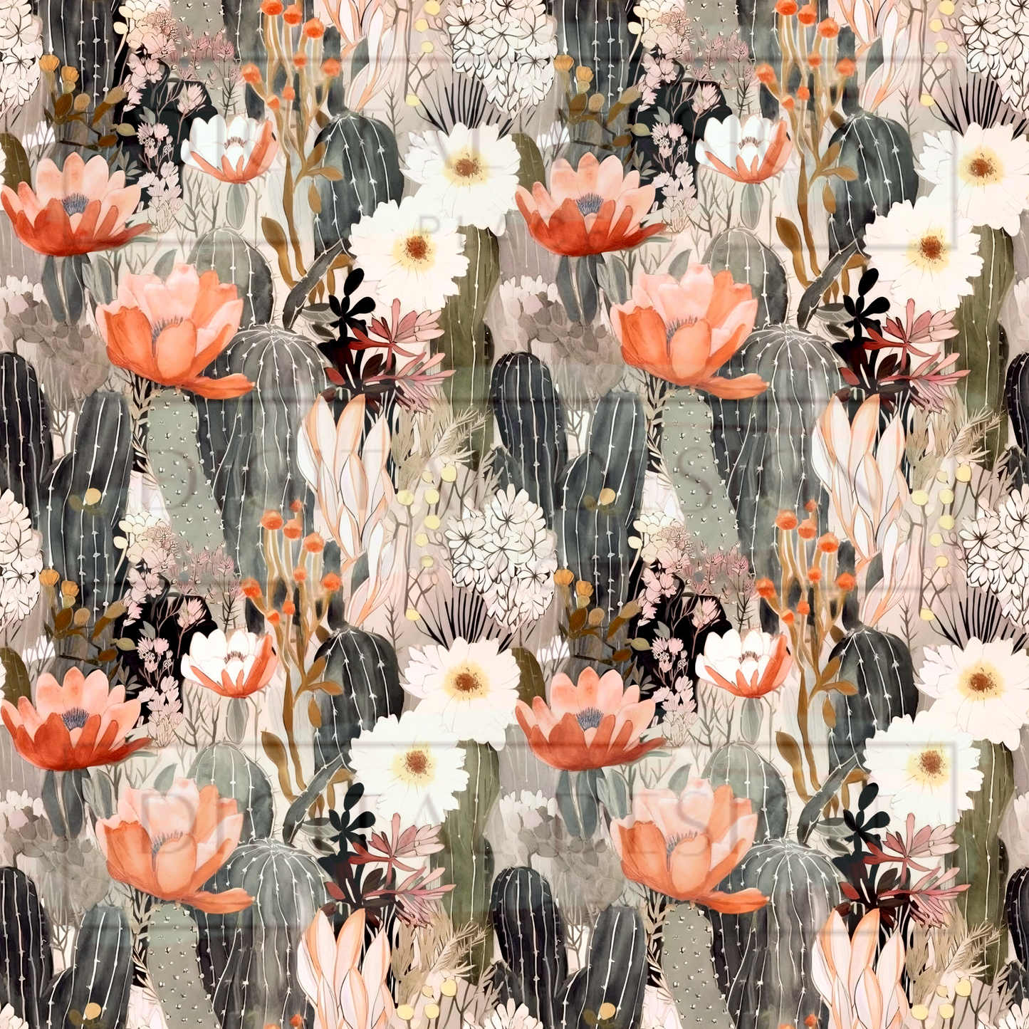 Boho Cacti Desert VinylV1628