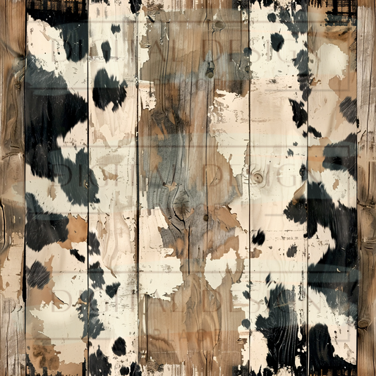 Black Cowhide Shiplap VinylV1646