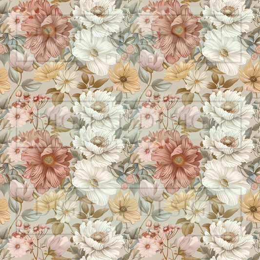 Boho Bridal Floral VinylV1651