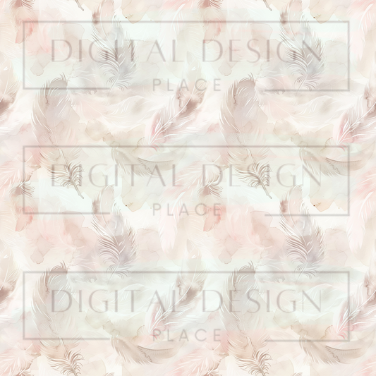 Boho Feathers in Blush VinylV1657