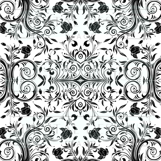 Floral Damask VinylV2002