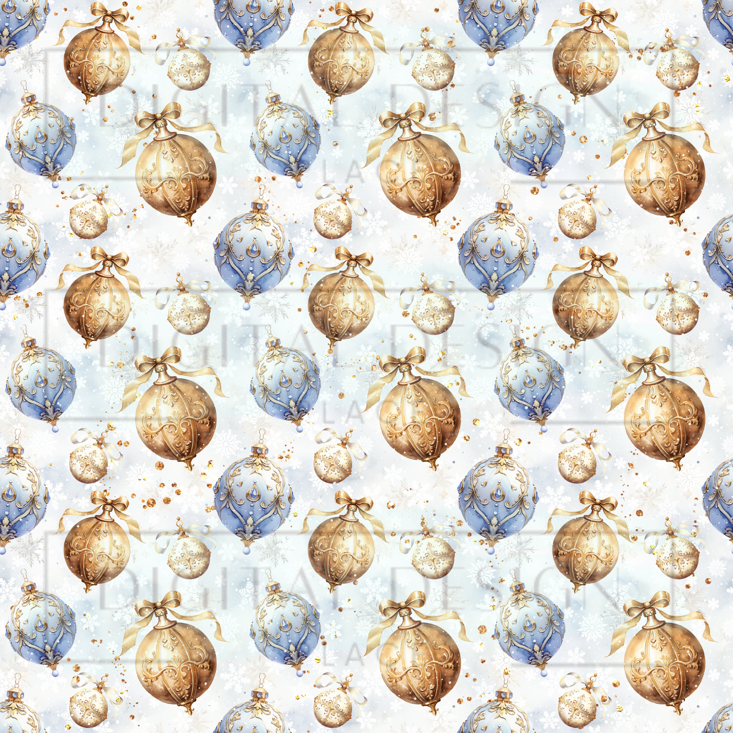 White Winter Ornaments VinylV2153