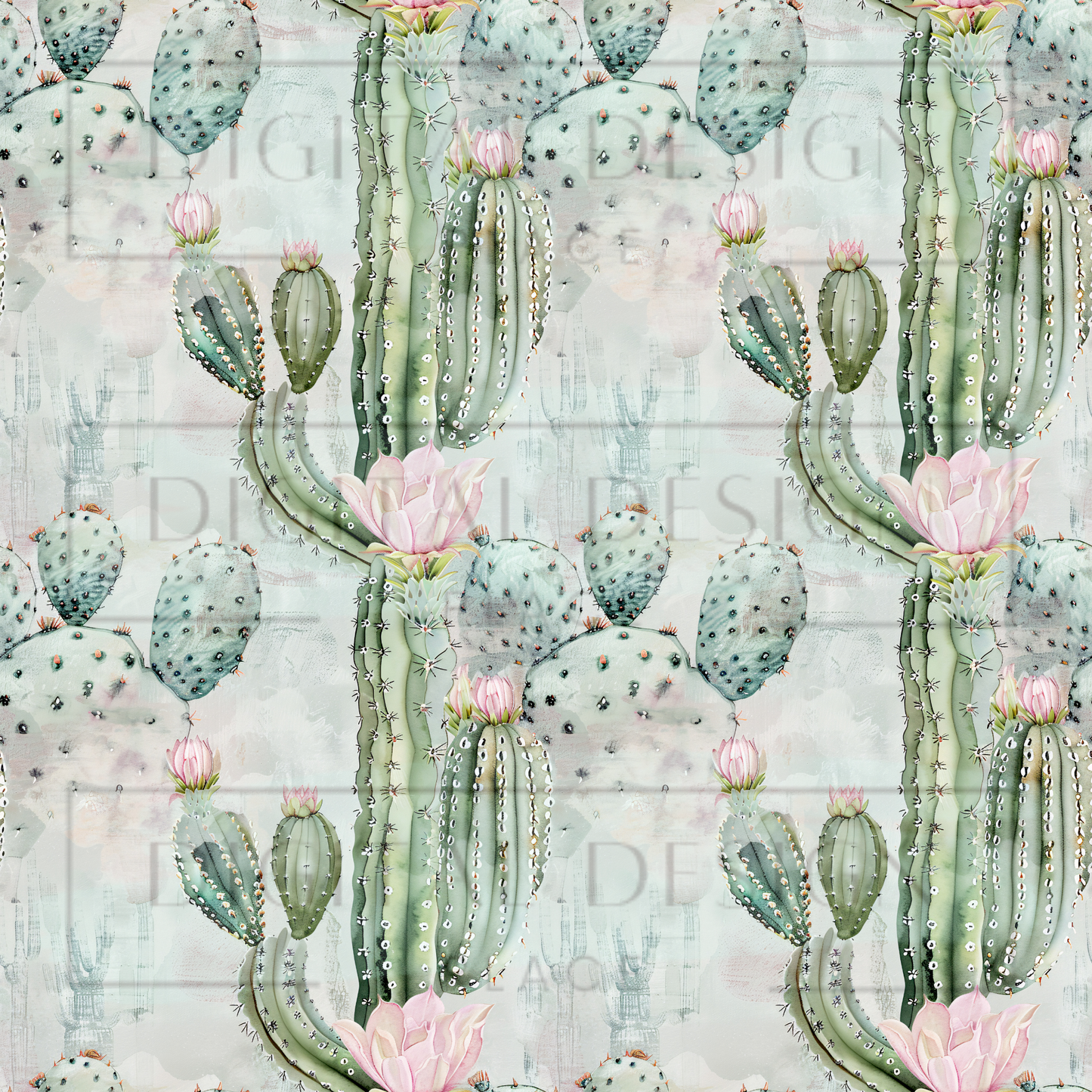 Sage Soft Desert Cacti VinylV2221