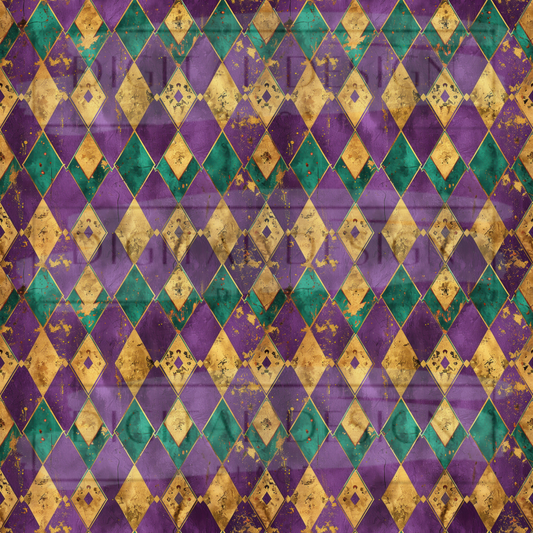 Mardi Gras Argyle VinylV2259