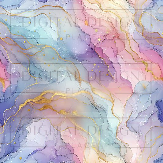 Pastel Spring Rainbow Ink VinylV2267